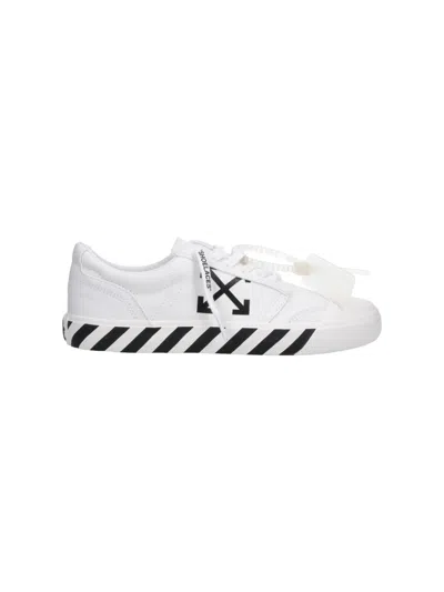 OFF-WHITE WHITE BLACK GRAPHICS LEATHER SNEAKERS
