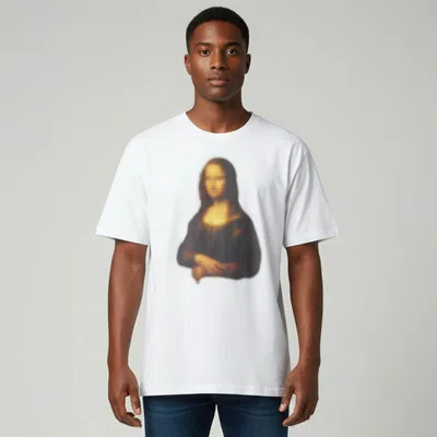 Pre-owned Off-white White Blurred Mona Lisa Print Cotton Crew Neck T-shirt Xl