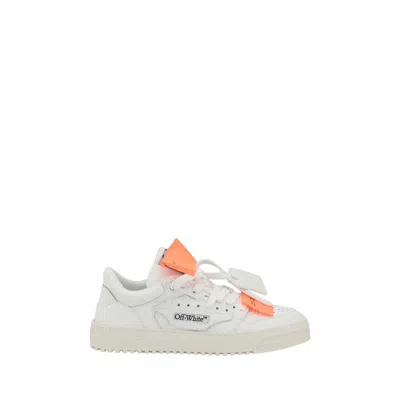 Off-white White Calf Leather Bos Taurus Low Top Sneakers In Multi