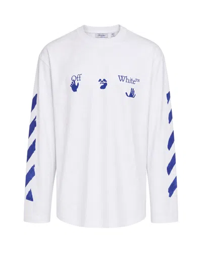 Off-white White Cotton Diagonals Long-sleeve T-shirt