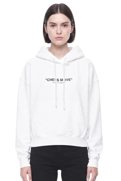 Off-white White Graphic Hood Sweatshirt