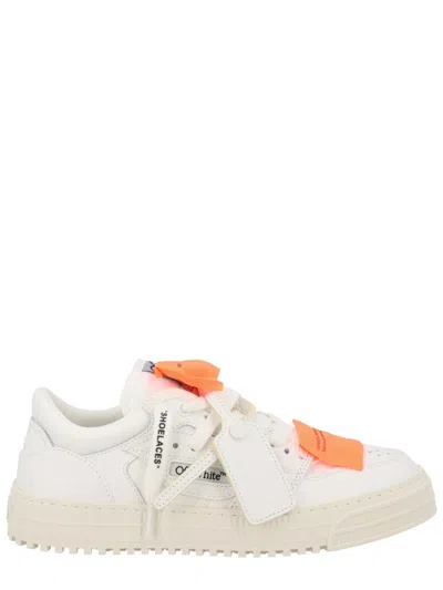 Off-white White Low Top 3.0 Court Sneakers In Brown