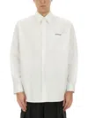 Off-white White Oversized Logo Shirt In White