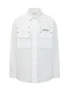 Off-white White Oversized Solid Shirt In White