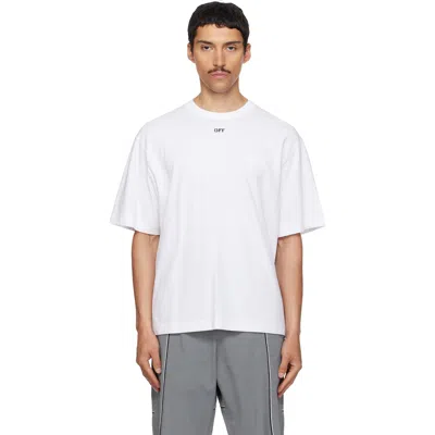 Off-white Cotton Logo Print Short Sleeve T-shirt In Neutral