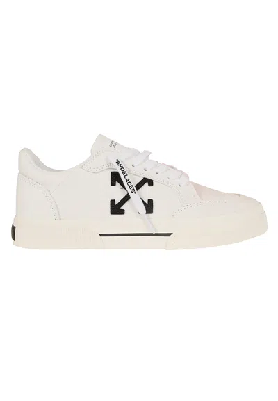 Off-white White Vulc Low Canvas Sneakers In Multi