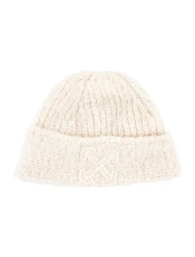 Pre-owned Off-white White Wool Arrow Beanie From Fall/winter 2022