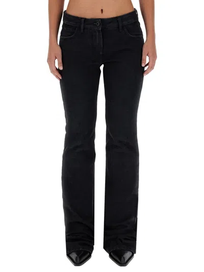 Off-white Wide Leg Jeans In Black