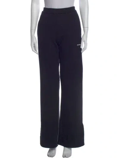 Pre-owned Off-white Wide Leg Pants In Black