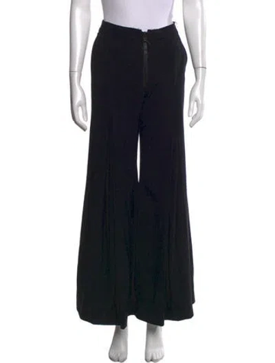 Pre-owned Off-white Wide Leg Pants In Black
