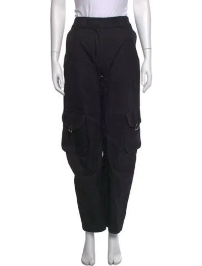 Pre-owned Off-white Wide Leg Pants In Black