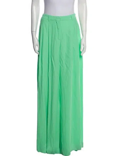 Pre-owned Off-white Wide Leg Pants In Green