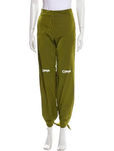 Pre-owned Off-white Wide Leg Pants In Green