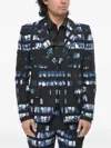 Off-white Windows-print Single-breasted Blazer In Black