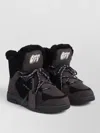 Off-white Winter Sneaker Boot Round Toe Leather In Black