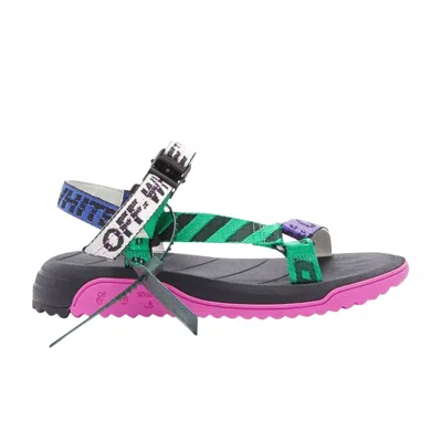 Pre-owned Off-white Wmns Trek Sandal 'green Fuchsia' | Black | Women's Size 36