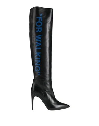 Off-white Woman Boot Black Size 8 Leather