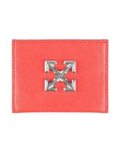 Off-white Woman Cardholder Red Size - Leather