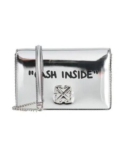 Off-white Woman Cross-body Bag Silver Size - Polyester, Polyurethane