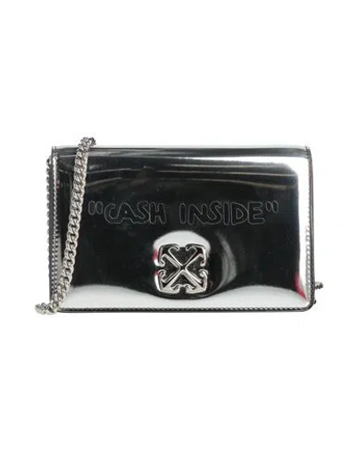 Off-white Woman Cross-body Bag Silver Size - Textile Fibers