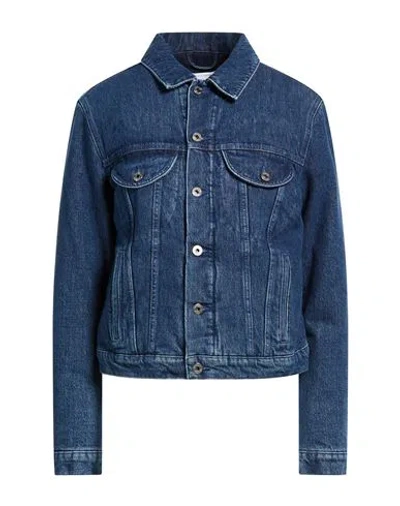 Off-white Woman Denim Outerwear Blue Size 6 Cotton