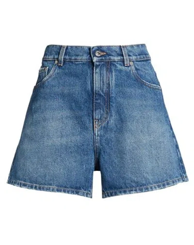 Off-white Woman Denim Shorts Blue Size 32 Cotton