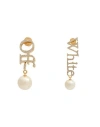 Off-white Logo Earrings In Gold