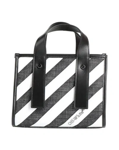 Off-white Woman Handbag Black Size - Cotton, Calfskin