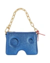 Off-white Woman Handbag Bright Blue Size - Polyurethane, Polyester, Elastane In Blue