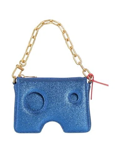 Off-white Woman Handbag Bright Blue Size - Polyurethane, Polyester, Elastane
