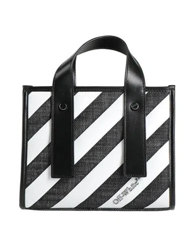Off-white Woman Handbag Charcoal Size - Cotton, Calfskin In Grey