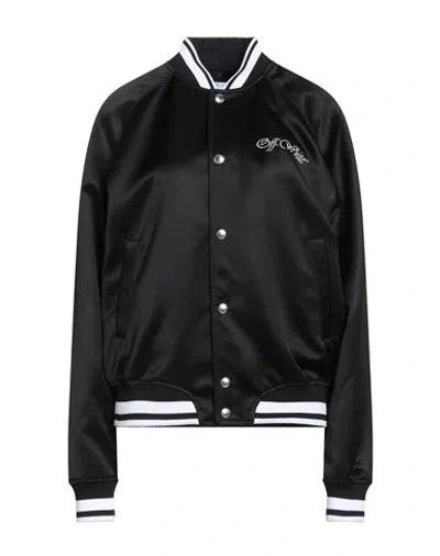 Off-white Woman Jacket Black Size 8 Viscose