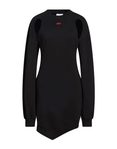 Off-white Woman Mini Dress Black Size 6 Cotton