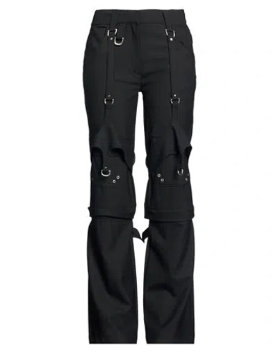 Off-white Woman Pants Black Size 6 Polyester, Virgin Wool, Elastane