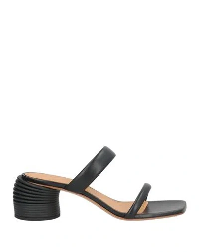 Off-white Woman Sandals Black Size 8 Leather
