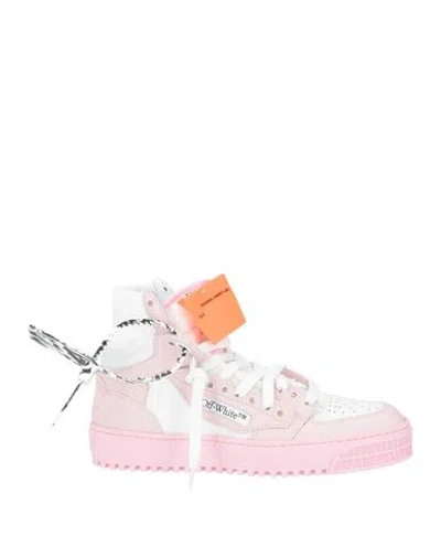 Off-white Woman Sneakers Pink Size 10 Leather, Textile Fibers