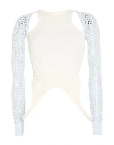 Off-white Woman Sweater Cream Size 2 Viscose, Polyester