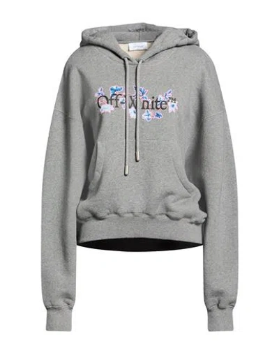 Off-white Woman Sweatshirt Grey Size L Cotton In Gray