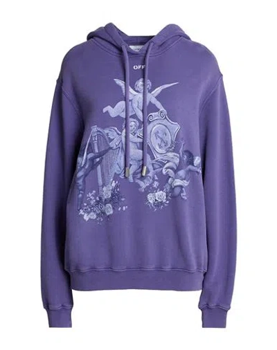 Off-white Woman Sweatshirt Purple Size Xs Cotton