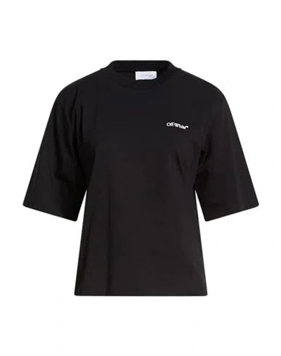 Off-white Woman T-shirt Sky Blue Size Xs Cotton