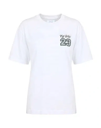 Off-white Woman T-shirt White Size L Cotton In Multi