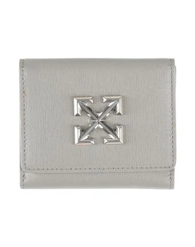 Off-white Woman Wallet Grey Size - Leather In Gray