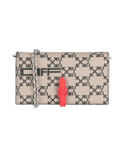 Off-white Woman Wallet Sand Size - Soft Leather