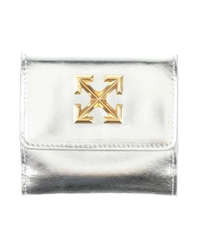Off-white Woman Wallet Silver Size - Leather