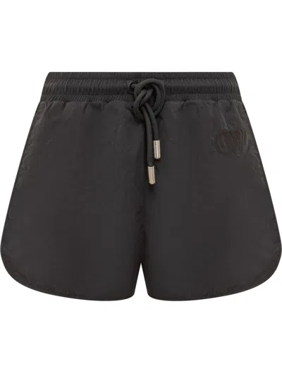 Off-white Black Solid Shorts