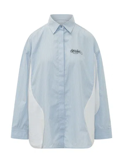 Off-white Blue Oversized Stripes Shirt