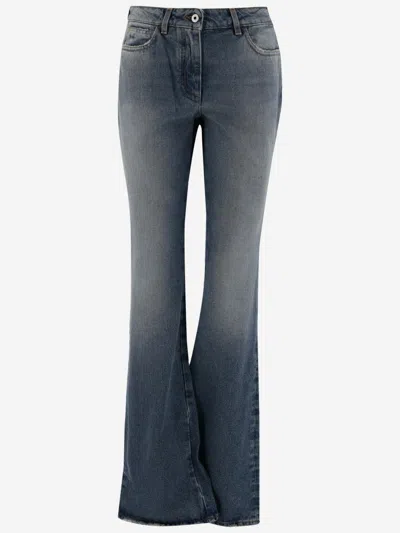 Off-white Women Dark Blue Flared Blue