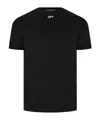 Off-white Off White Off Stamp Rib Basic Tee Black White In Black