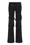 Off-white Black Stretch Polyester Blend Cargo Pant In Black