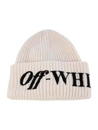 Pre-owned Off-white Wool Logo Beanie W/ Tags W/tags In White